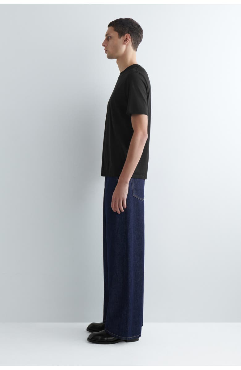 COS Cotton Crew-Neck T-Shirt, Alternate, color, Black