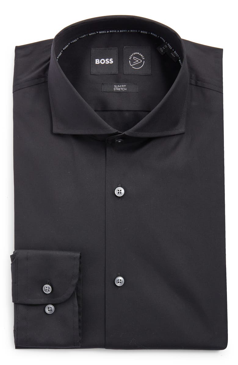 BOSS Hank Slim Fit Cotton Blend Dress Shirt, Alternate, color,