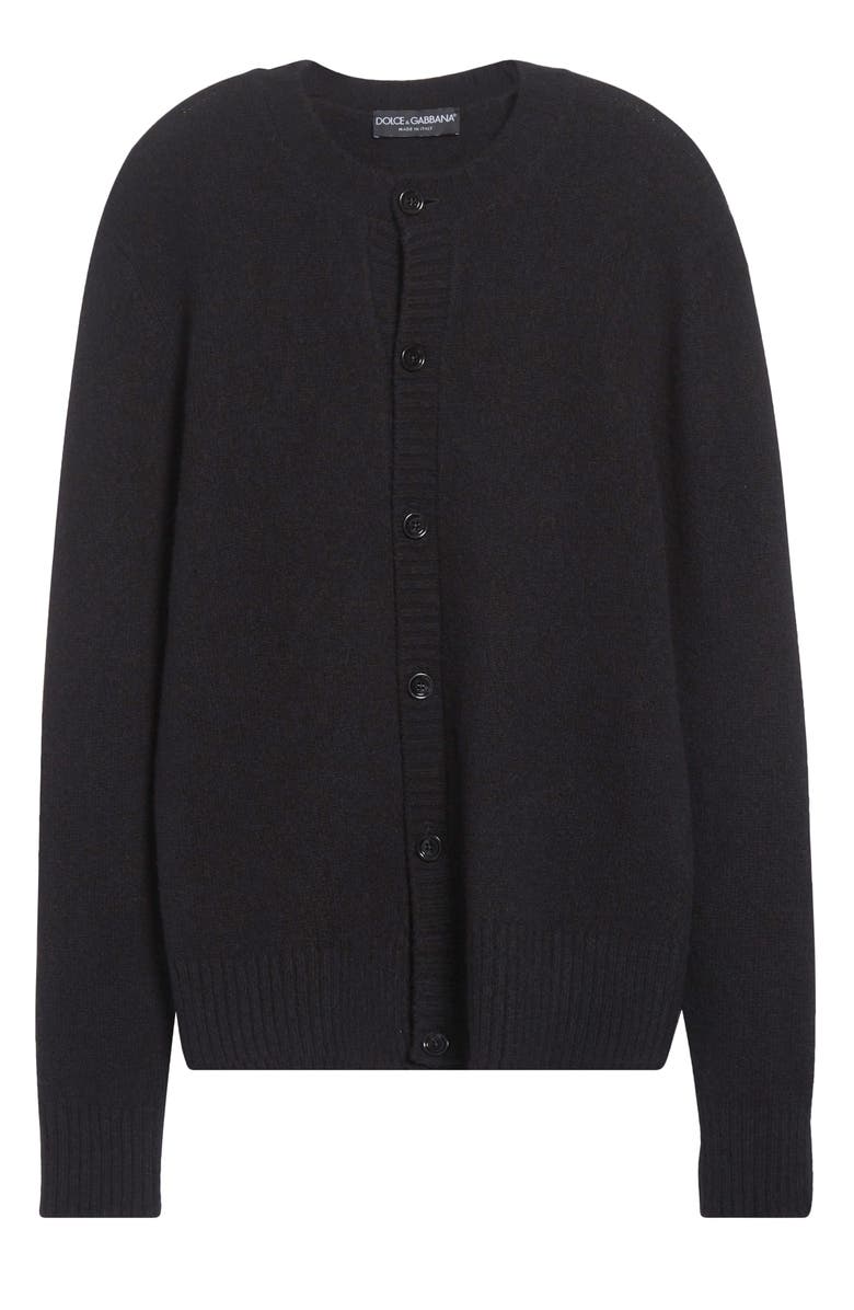 Dolce&Gabbana Virgin Wool Blend Cardigan, Alternate, color, N0021 Nero/ Canna Fucile