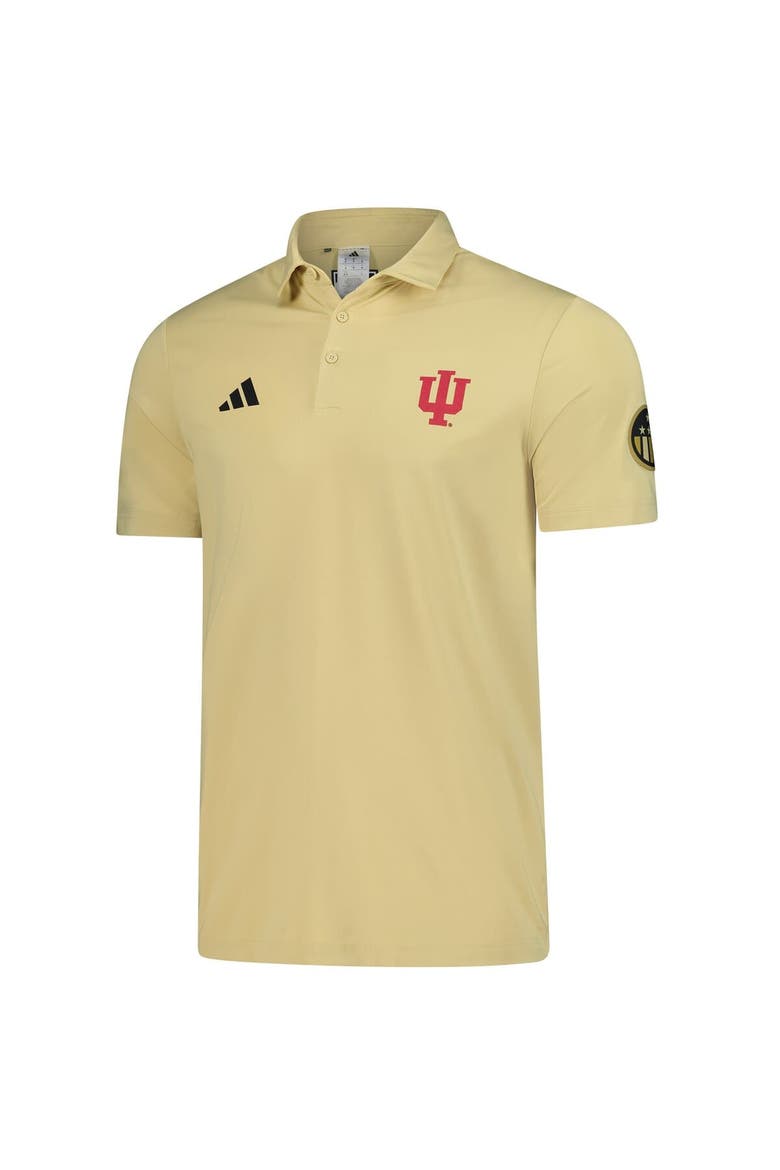 Men's adidas Tan Indiana Hoosiers Salute to Service Ultimate365 Solid Polo, Alternate, color, Tan