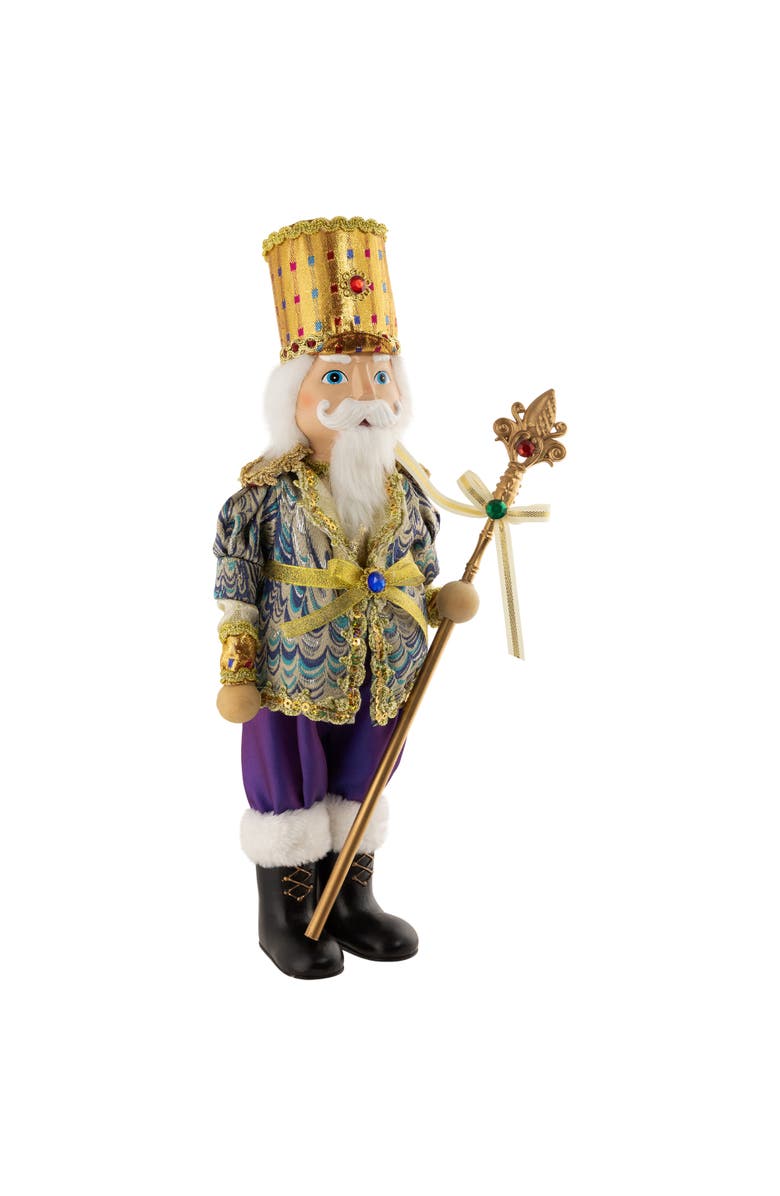 Northlight Nutcracker with Jeweled Scepter Christmas Figure - 16", Alternate, color, Gold