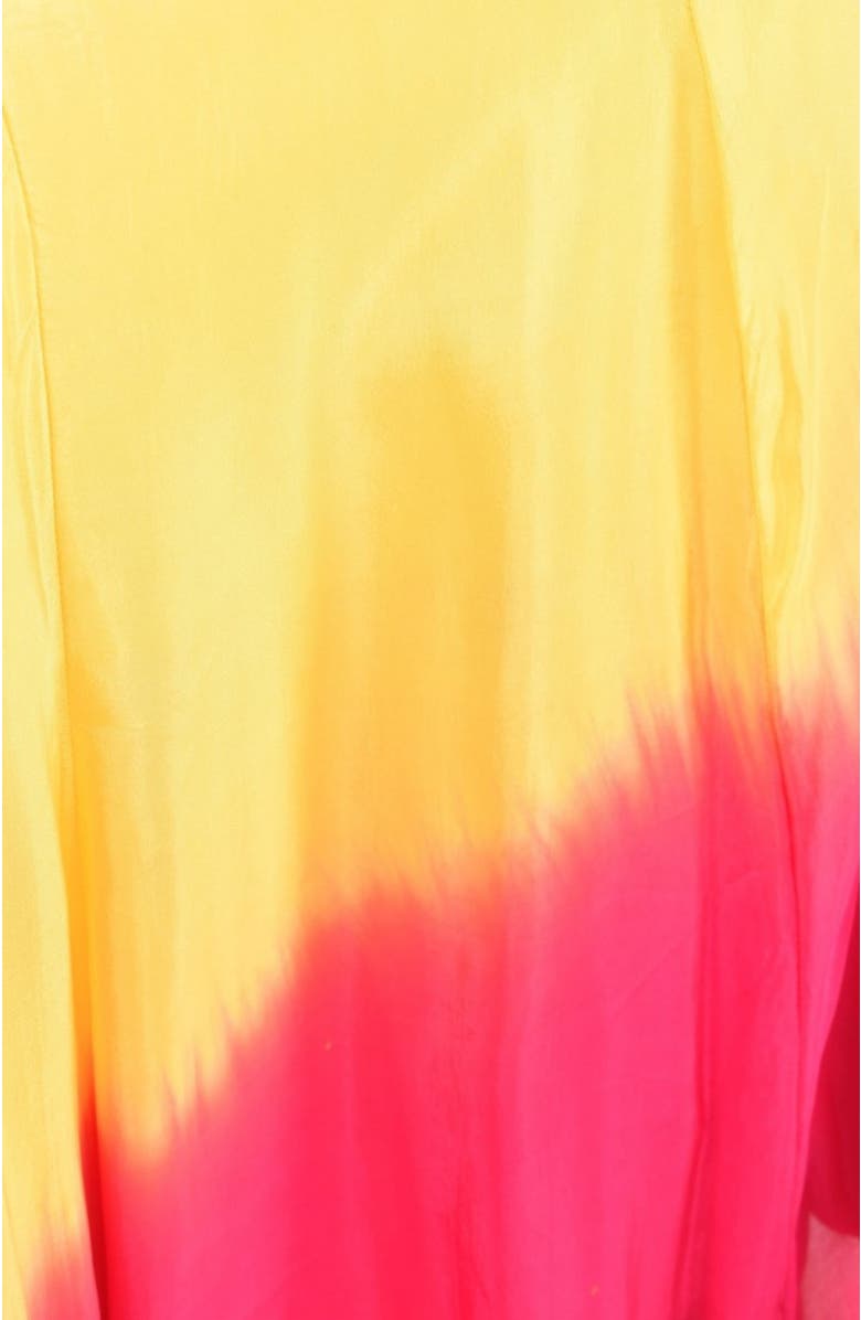 RAAS Hand Tie-Dye Ombre Silk Maxi Sundress, Alternate, color, Yellow