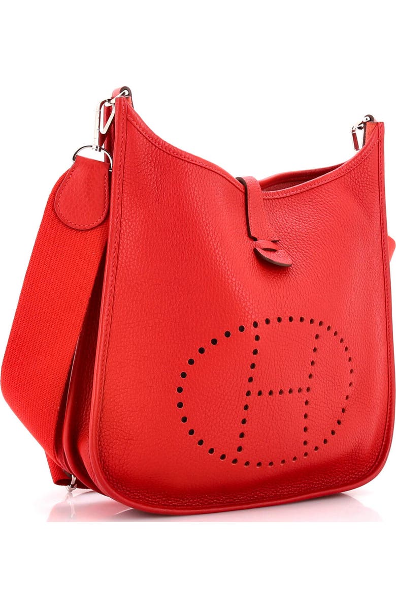 Pre-Owned Hermes Evelyne Bag Gen III Clemence PM, Alternate, color, Rouge Vif