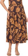 Halogen® Tiered Cotton Midi Skirt