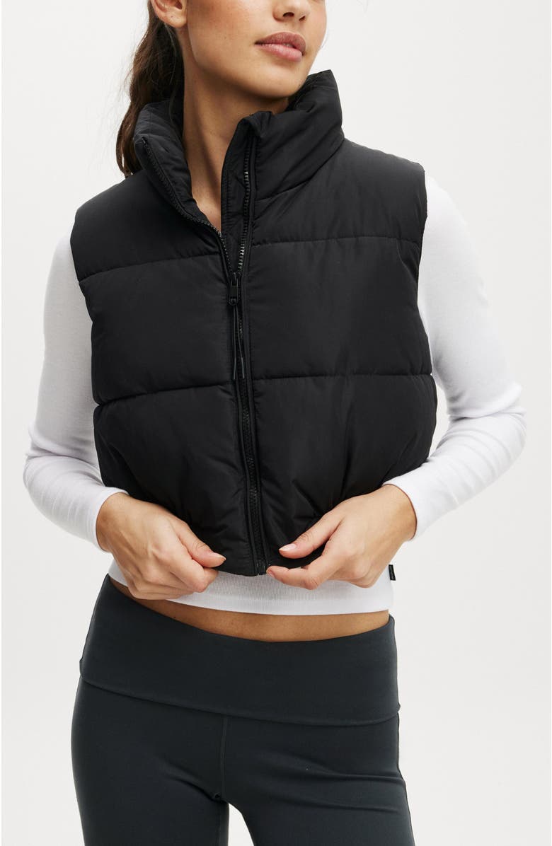 COTTON ON BODY Women's Active The Mother Puffer Crop Vest, Main, color, 