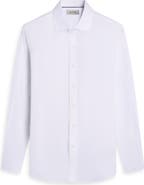 Bugatchi Axel Trim Fit Solid Cotton Blend Button-Up Shirt