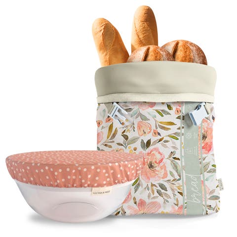 Artist Series Bread Baker Set, 2 Pieces, Sweetpea Garden