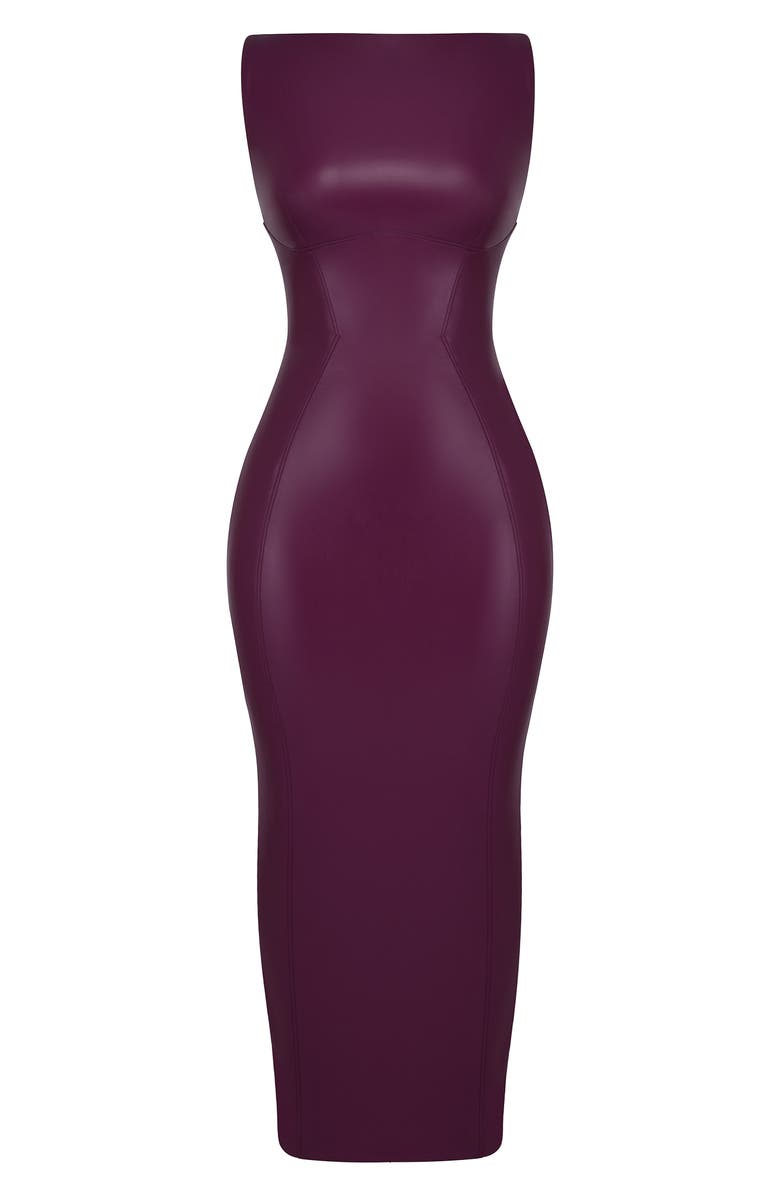 HOUSE OF CB Faux Leather Sheath Dress, Alternate, color,