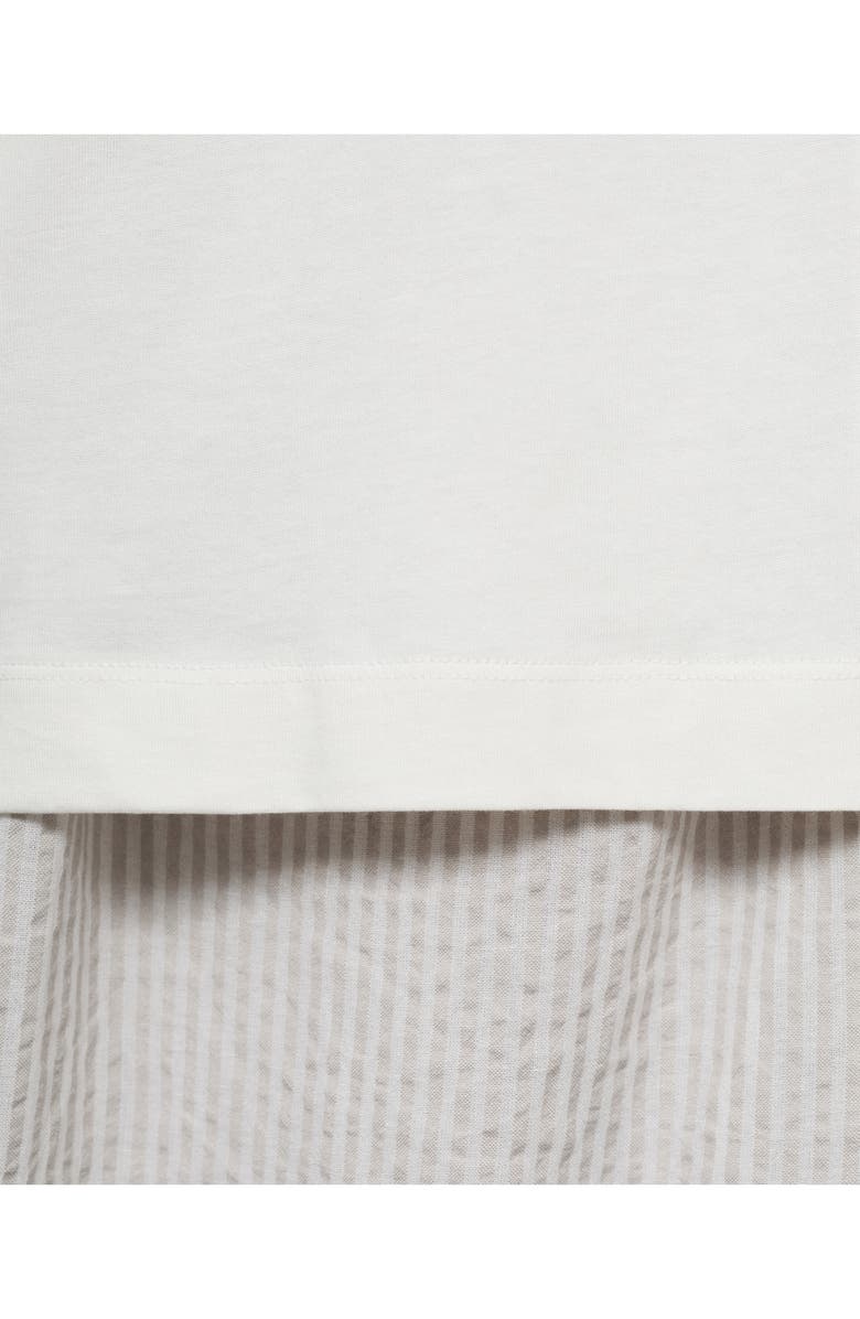 MANGO Cotton Seersucker Pajamas, Alternate, color, Charcoal