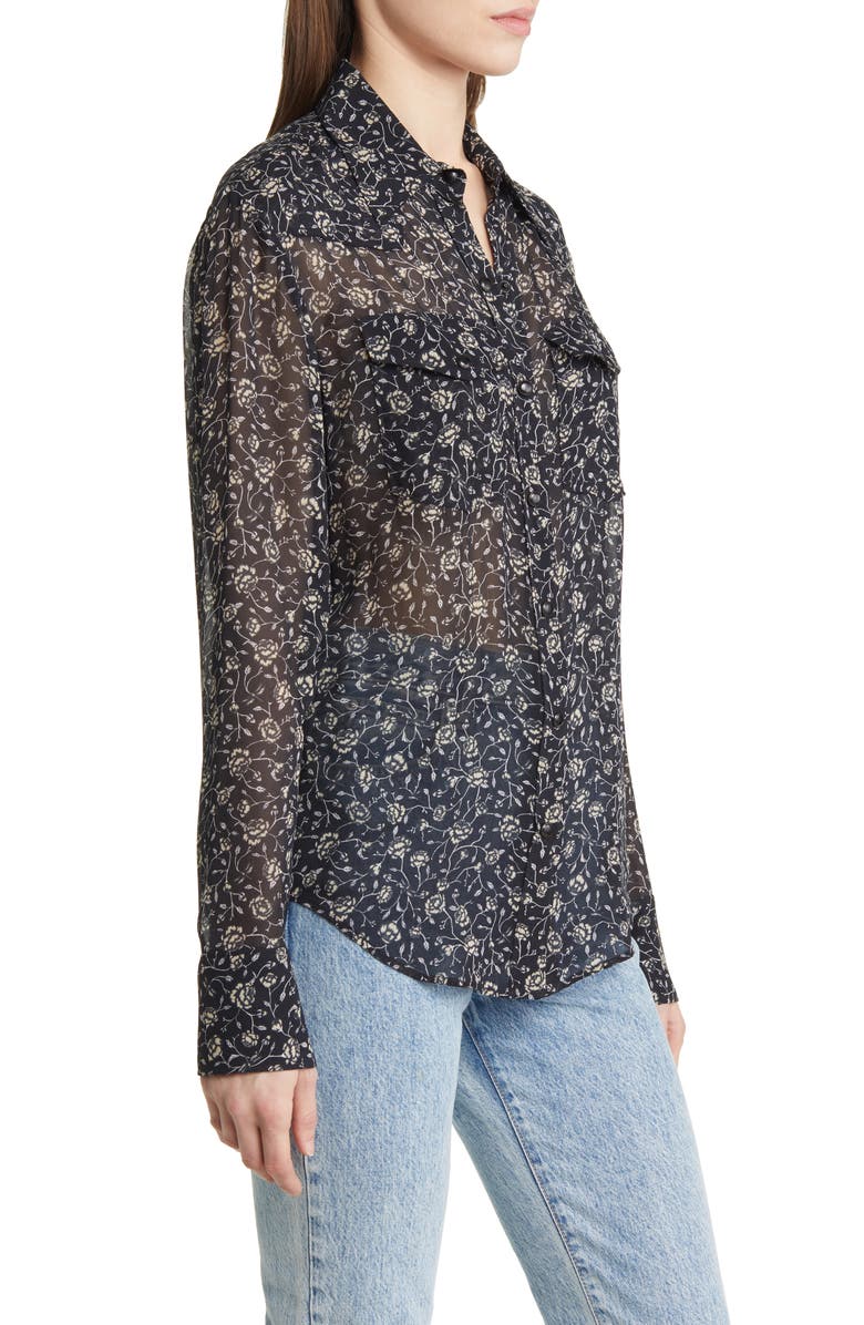rag & bone Farren Floral Button-Up Shirt, Alternate, color,