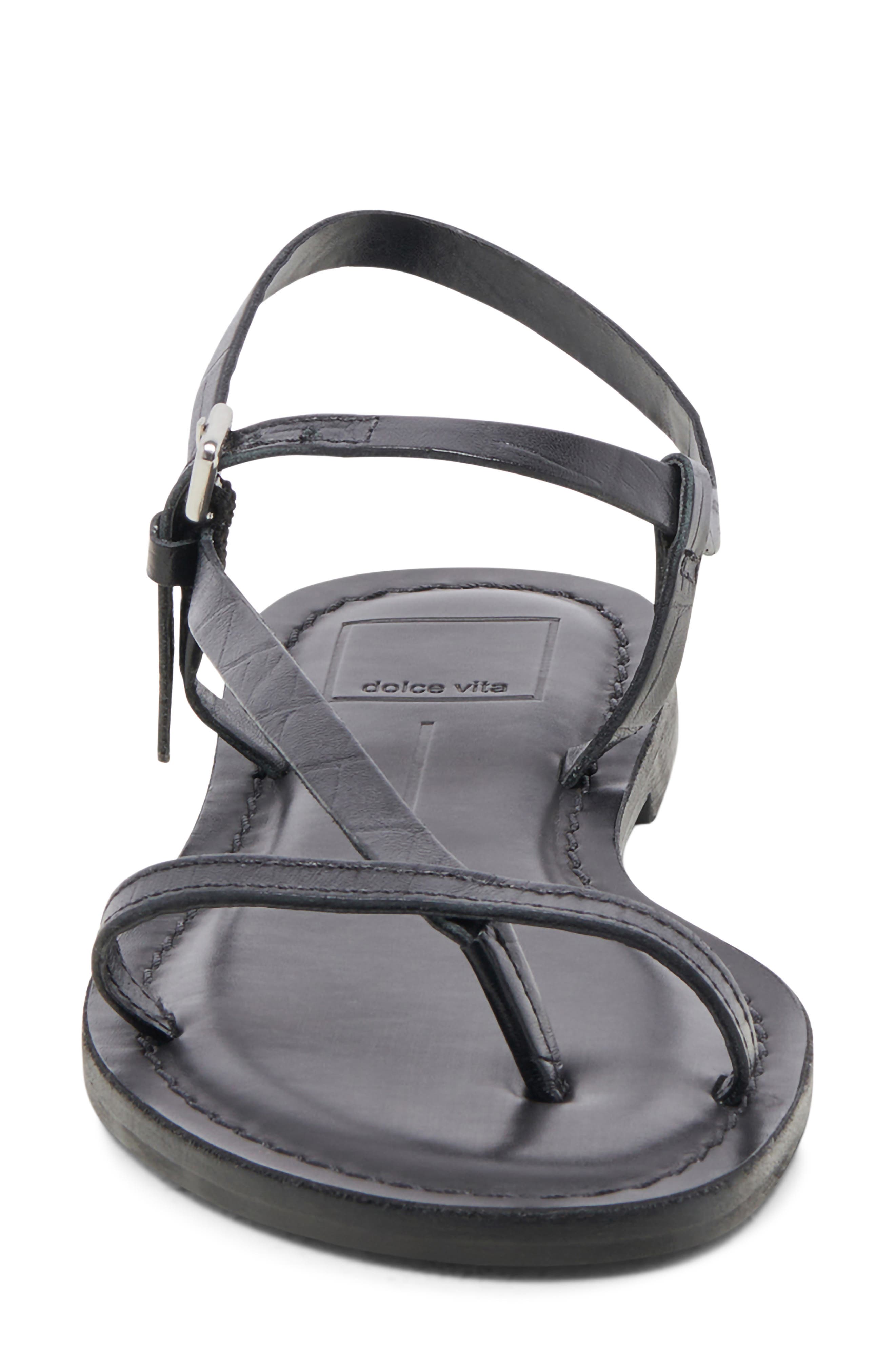Dolce Vita Wandre Flat Sandal, Alternate, color, Noir