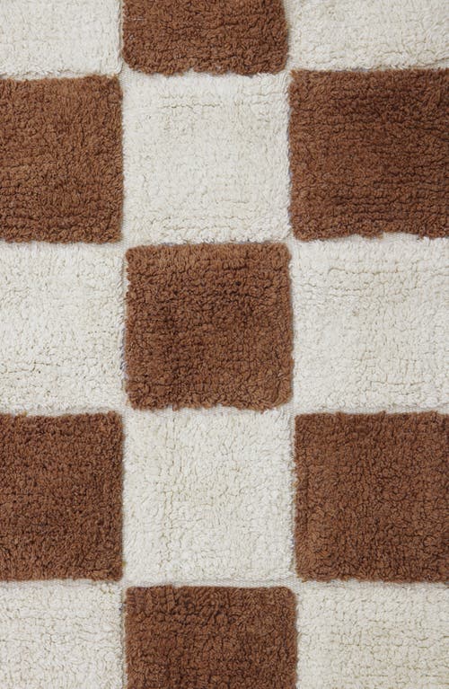 Lorena Canals Tiles Washable Cotton Blend Rug In Brown