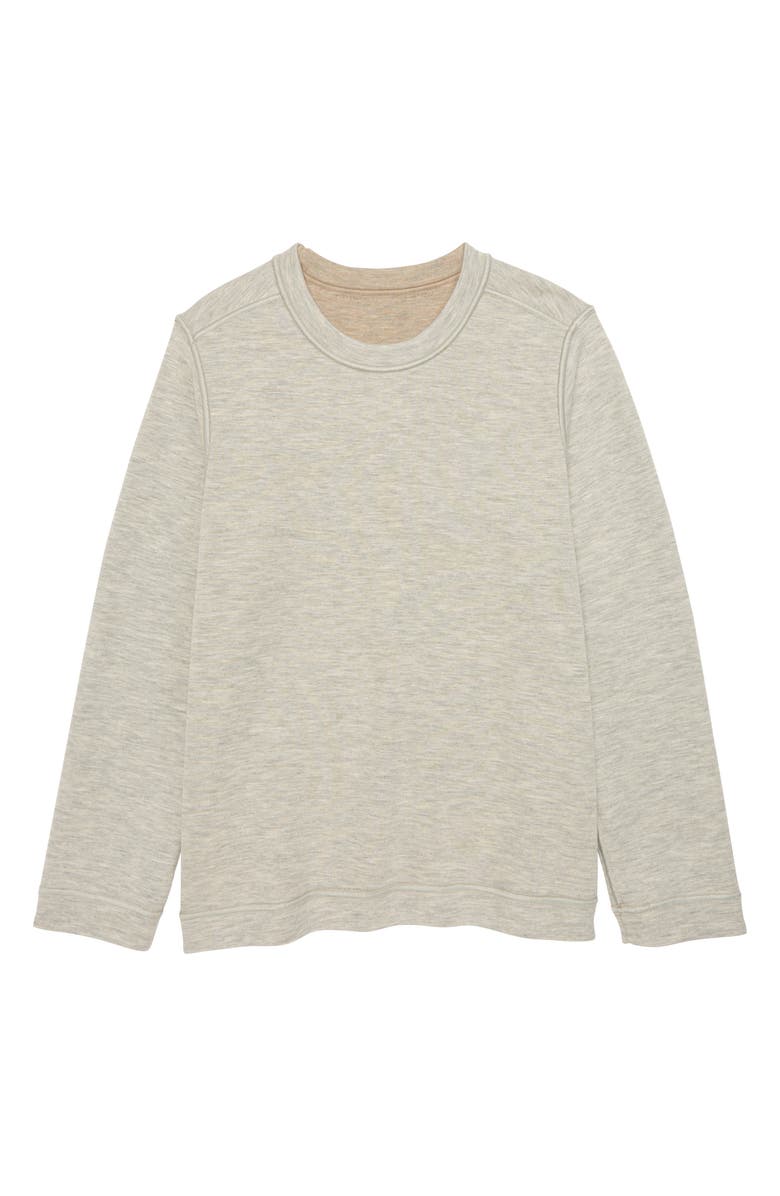 Johnston & Murphy Kids' Solid Reversible Crewneck Long Sleeve T-Shirt, Alternate, color, 