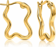 Donatello Gian Gold-Tone Wavy Hoop Earrings
