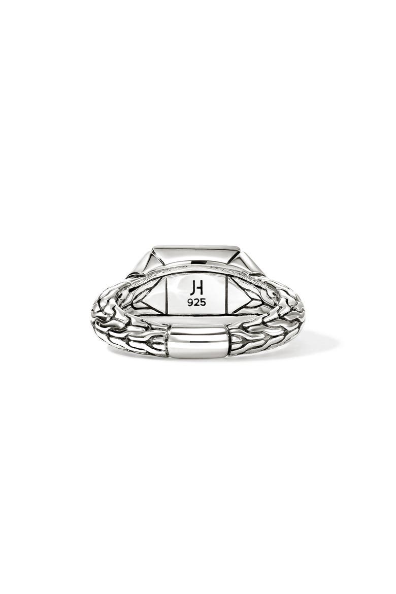 Icon Stud Ring with Pavé Diamonds, Alternate, color, SILVER