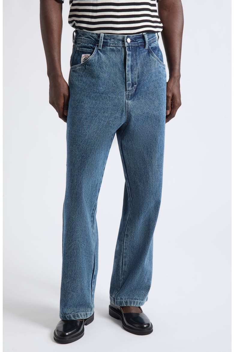 Washed Denim Knolly Brook Carpenter Trousers, Main, color, BLUE