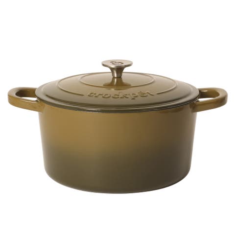 Artisan 7-Quart Round Enameled Cast Iron Dutch Oven with Lid
