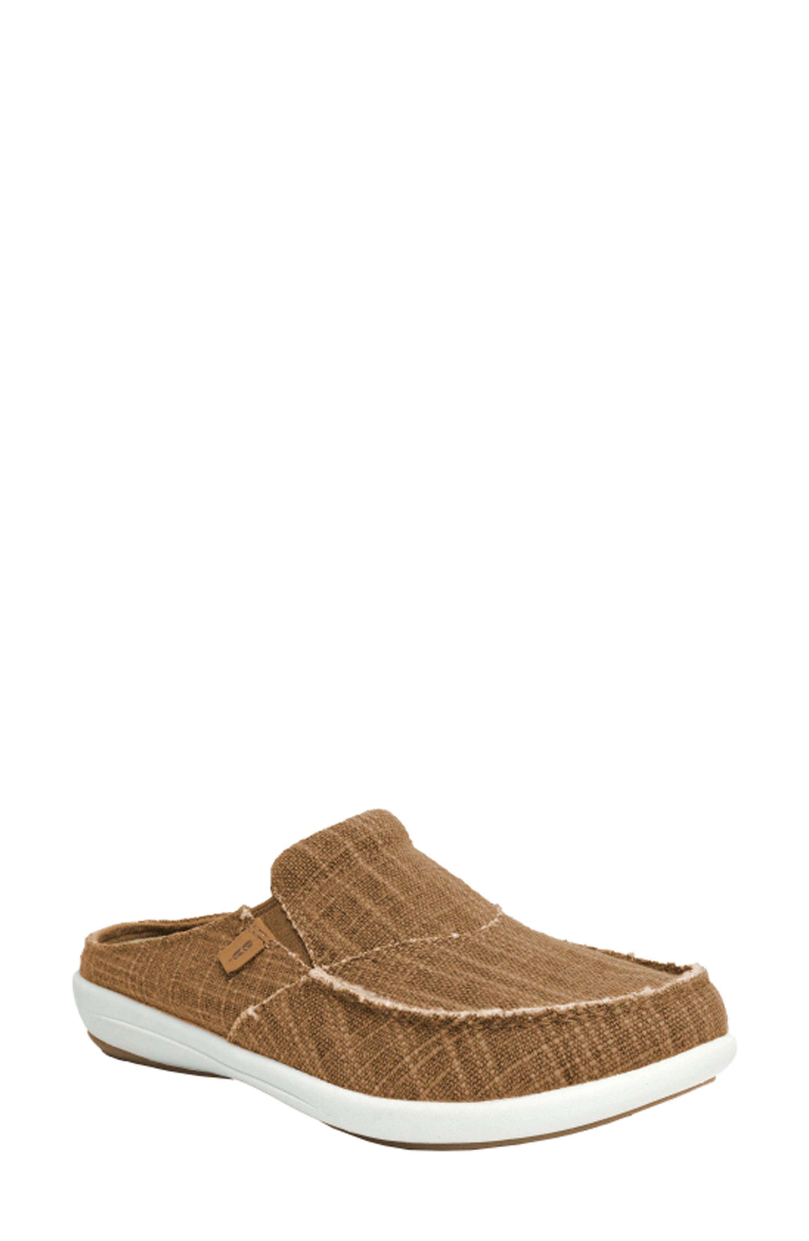 Revitalign Siesta Orthotic Canvas Slip-On Shoe, Main, color, Bison