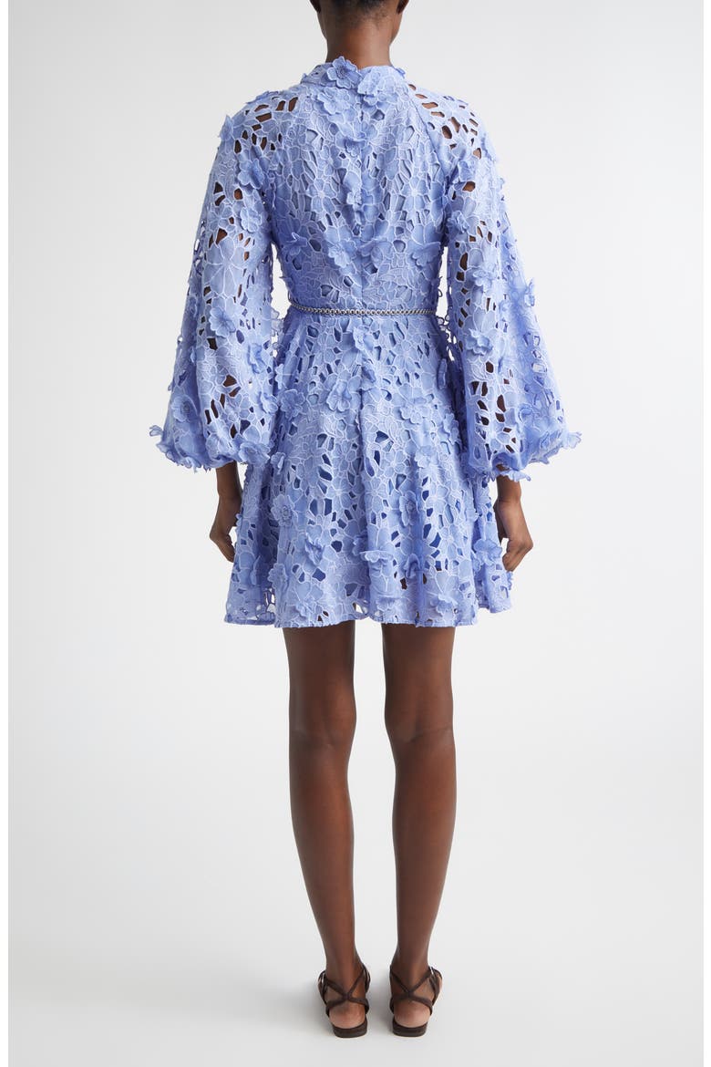 zimmermann blue dress long sleeve Zimmermann - Glassy Long Sleeve Mini Dress