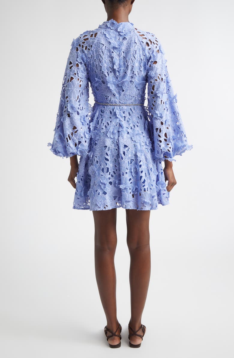 Zimmermann Patience Embroidered Long Sleeve Eyelet Minidress, Alternate, color,