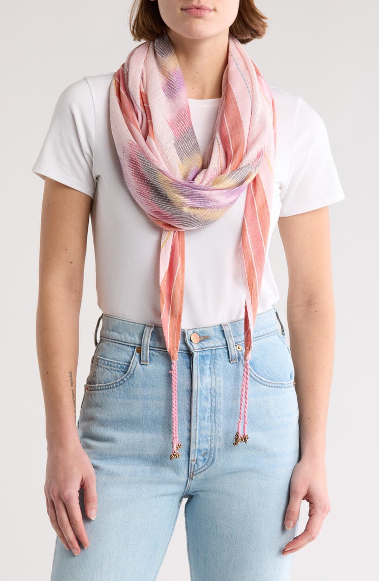 Vismaya Geometric Woven Scarf, Main, color, 