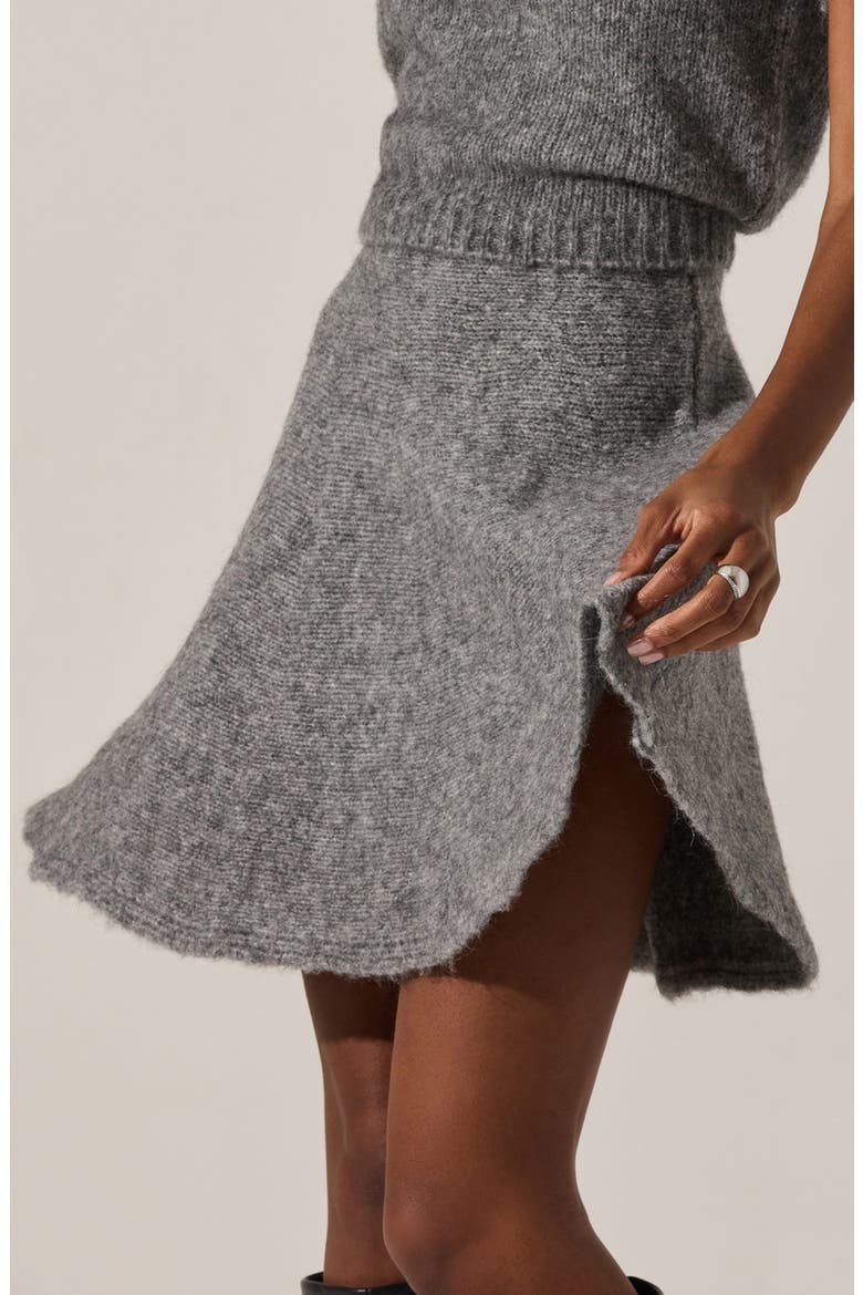 Malvie Knit Sweater Skirt, Alternate, color, GREY