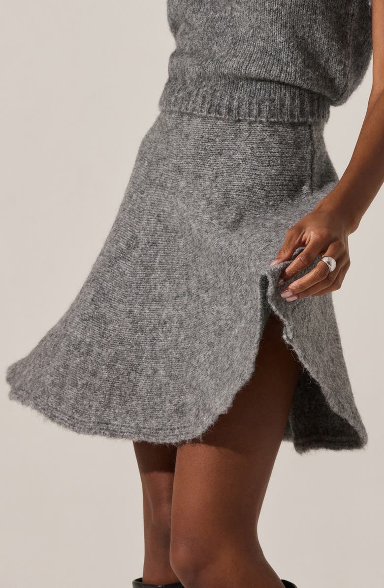 ASTR the Label Malvie Knit Sweater Skirt, Alternate, color, Grey