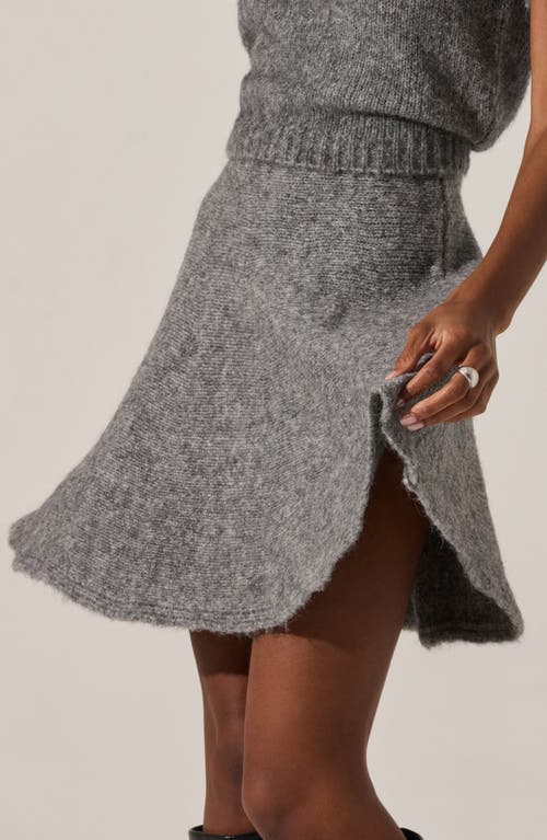Astr The Label Malvie Knit Sweater Skirt In Gray