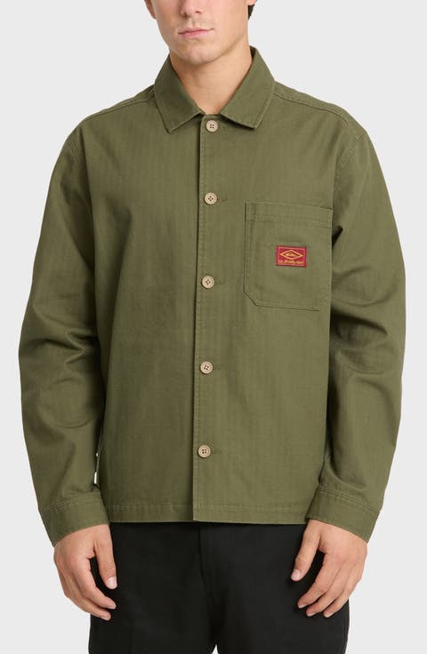 Cotton Herringbone Overshirt