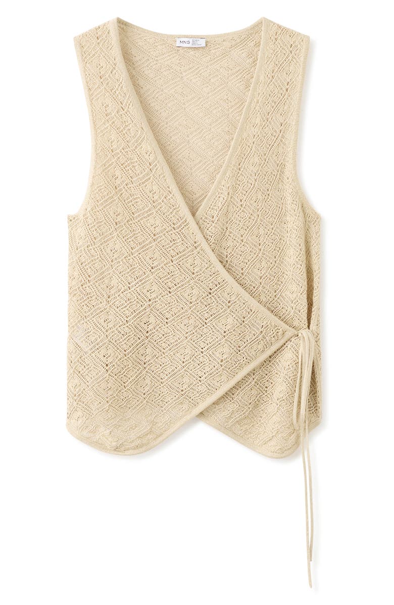 MANGO TEEN <p>Metallic Wrap Top </p>, Alternate, color,