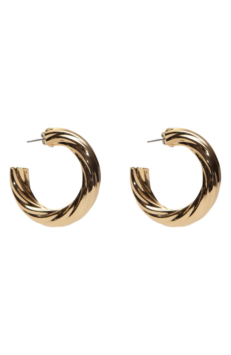 ARGENTO VIVO Twisted Chubby Hoop Earrings, Main, color, Gold