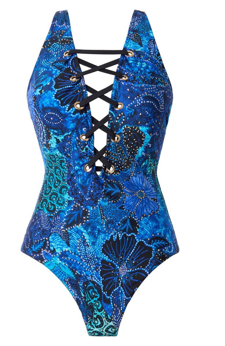 Magicsuit<sup>®</sup> Jewels in the Nile Steffi One-Piece Swimsuit, Alternate, color, Blue Multi