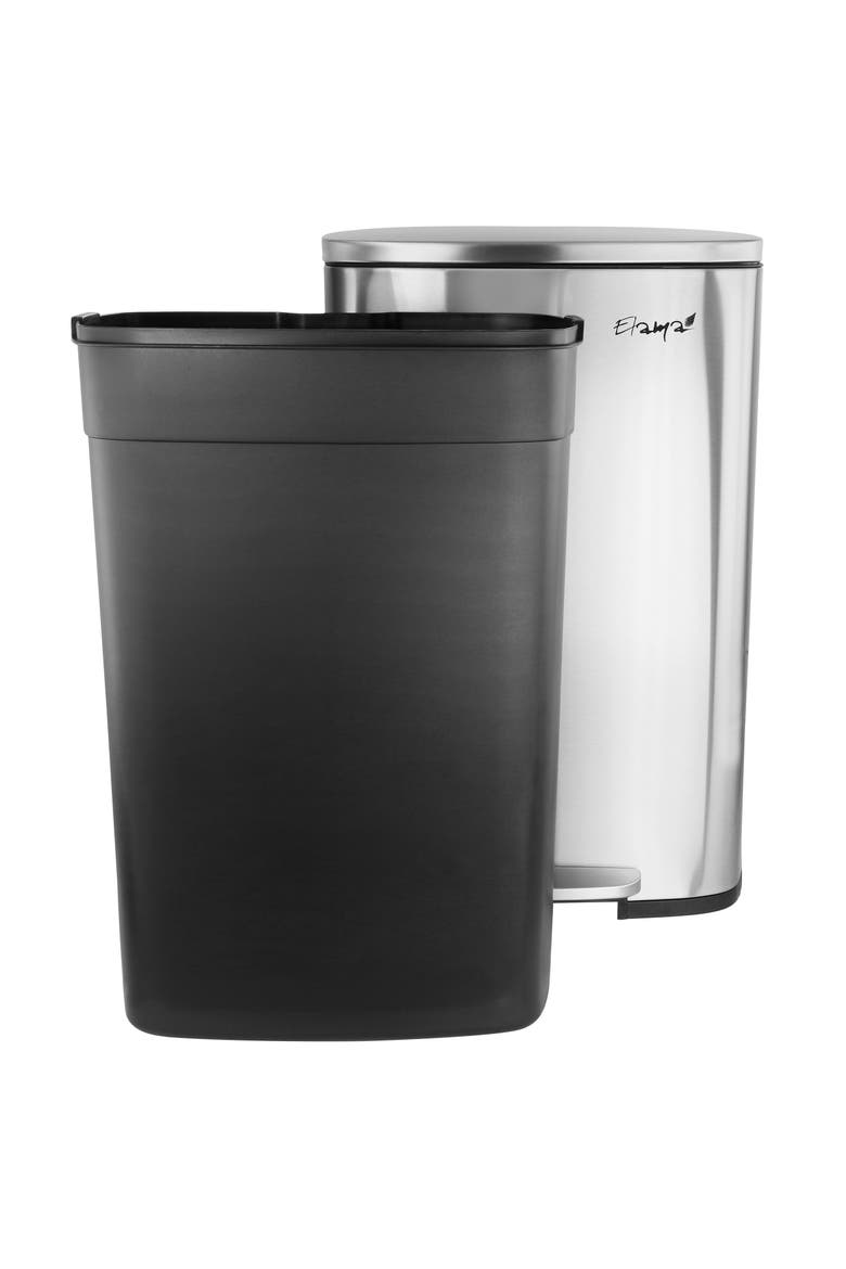 3 Piece 13 Gallon and 1.3 Gallon Trash Bin, Alternate, color, Silver