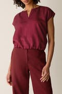 Eileen Fisher Cap Sleeve Woven Shirt