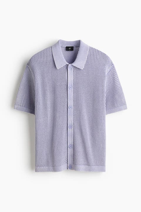 Relaxed Fit  Hole-knit Shirt