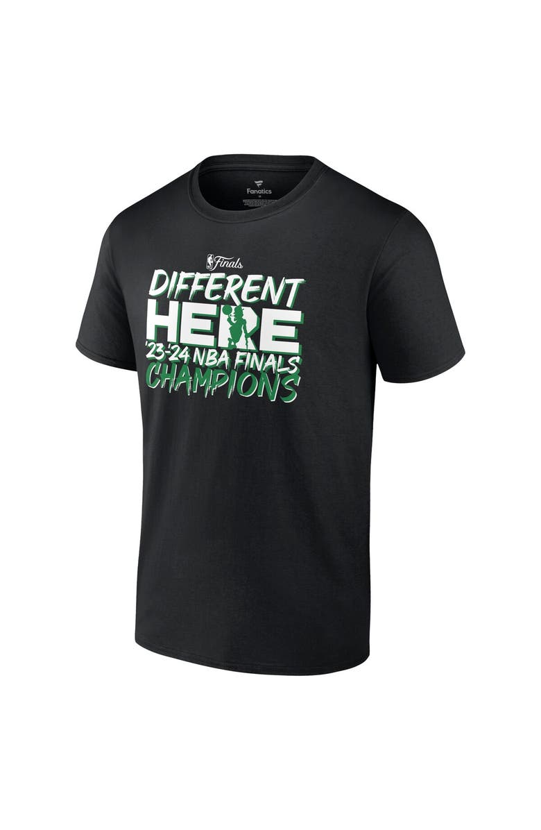 FANATICS Men's Fanatics Black Boston Celtics 2024 NBA Finals Champions Pump Fake Hometown Originals T-Shirt, Alternate, color, 