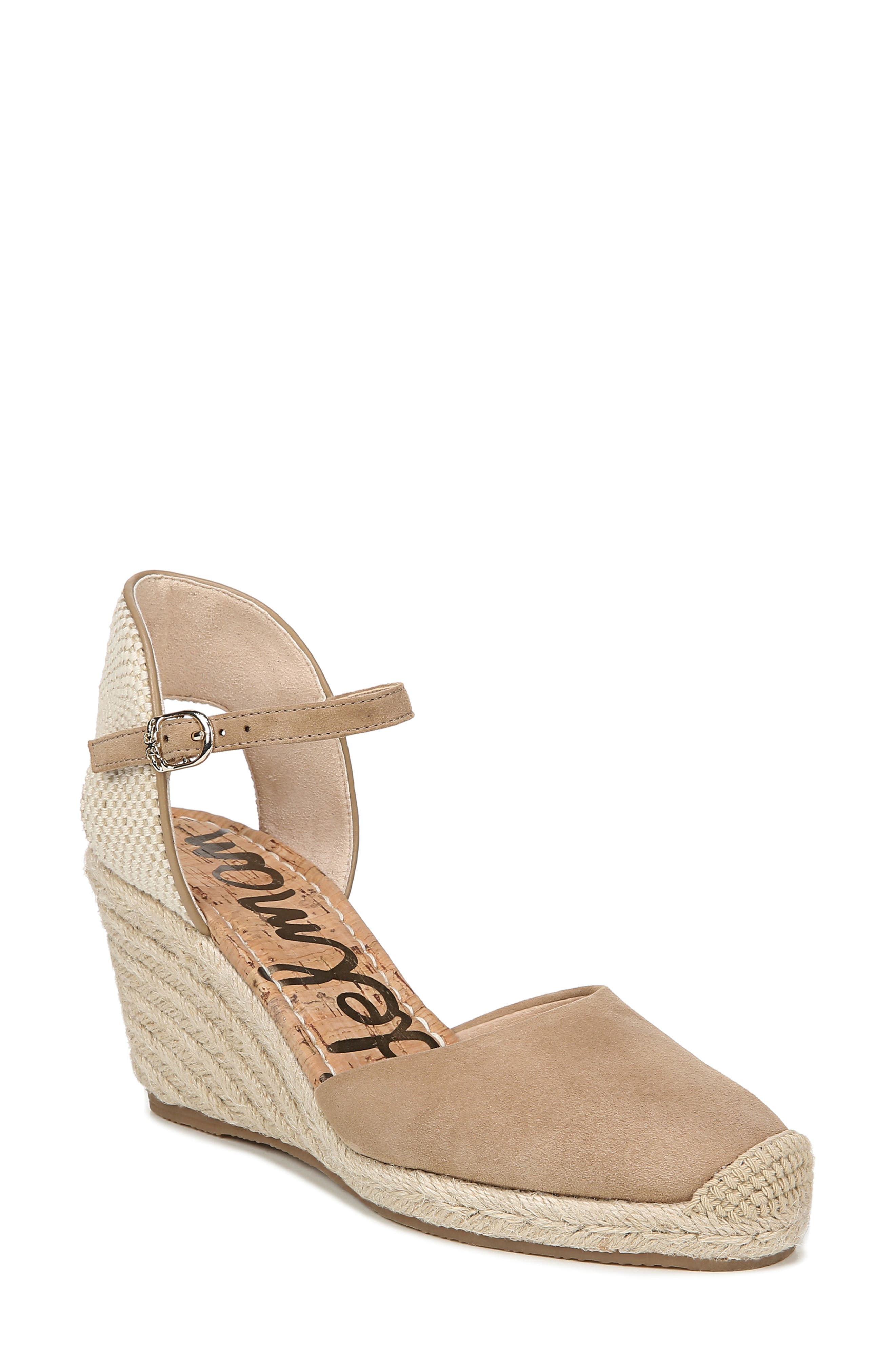 Payton Wedge Sandal, Main, color, OATMEAL SUEDE
