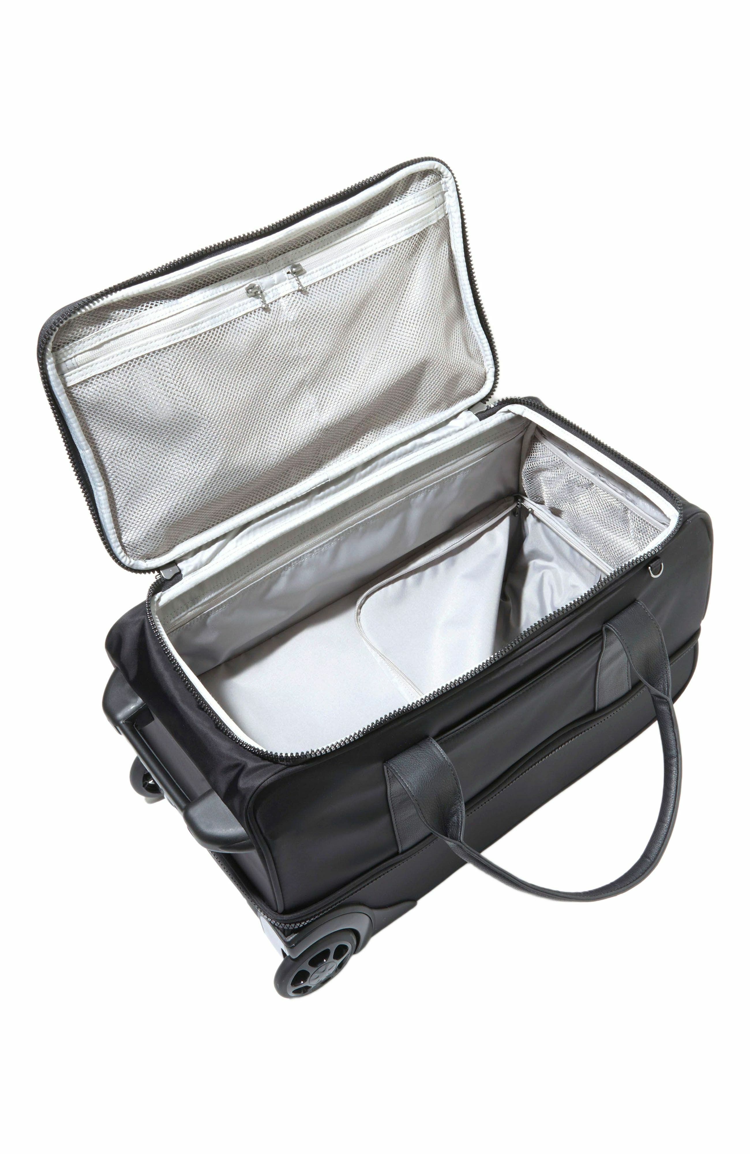 BAGGALLINI Gramercy Carry-On Travel Roller Duffel Bag, Alternate, color, Black