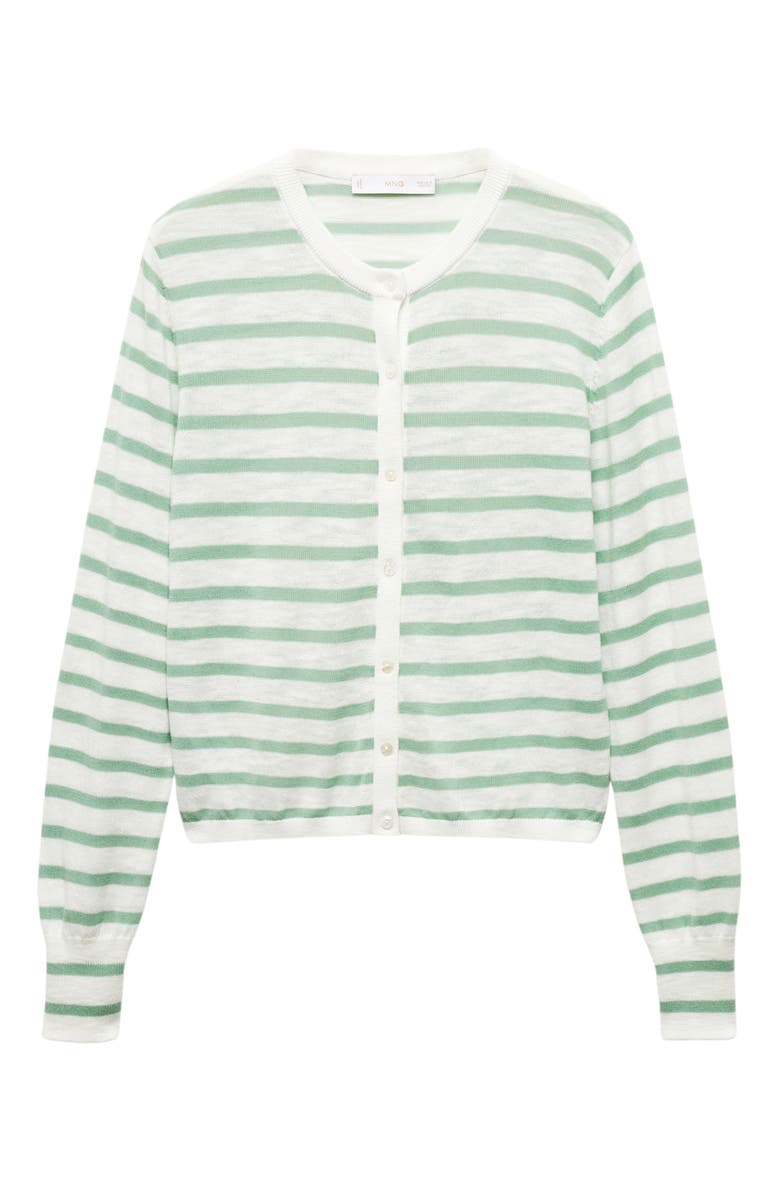 MANGO Stripe Cotton Cardigan, Alternate, color, 