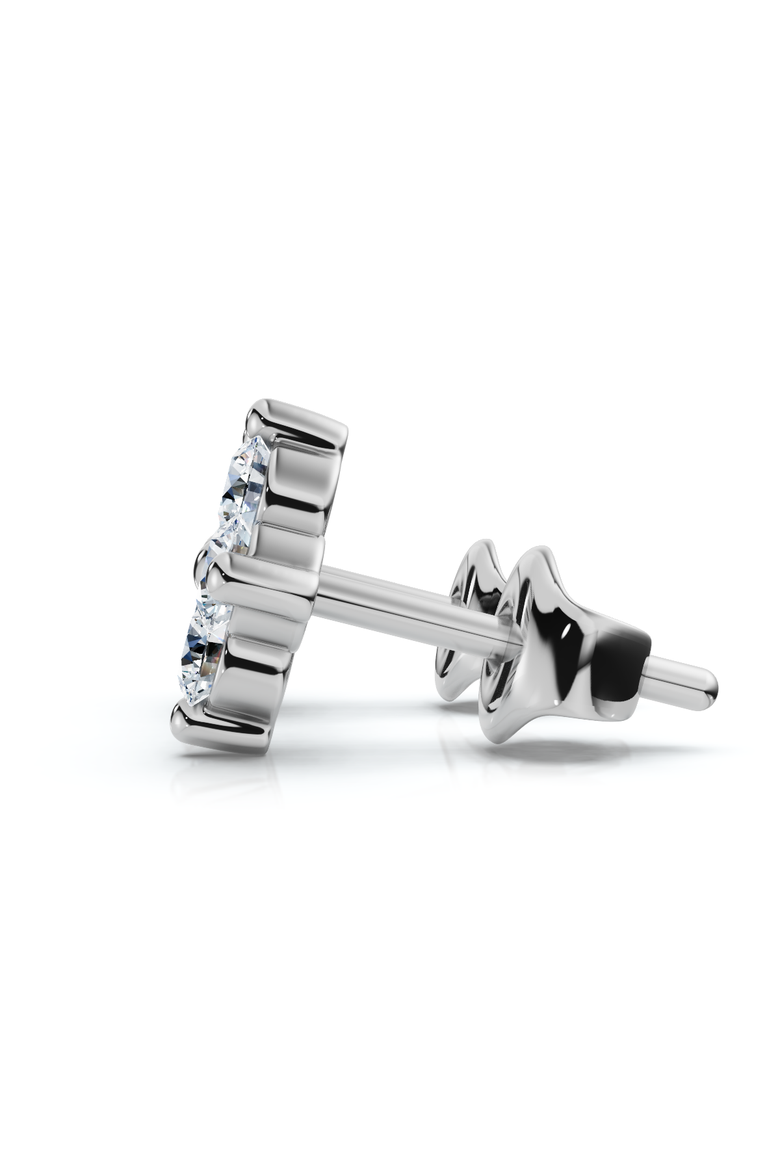 1/2Ct Jackie Diamond Studs 14k Gold Earrings Lab Grown, Alternate, color, 14k White Gold
