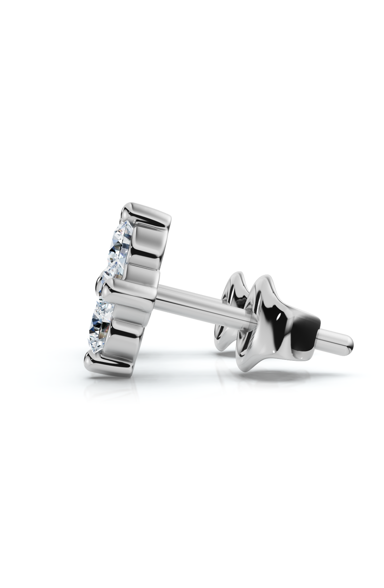 Bliss Diamond 1/2Ct Jackie Diamond Studs 14k Gold Earrings Lab Grown 1/3" Tall, Alternate, color, 14K White Gold