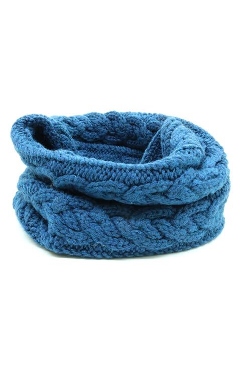Cable Knit Merino Wool Infinity Scarf