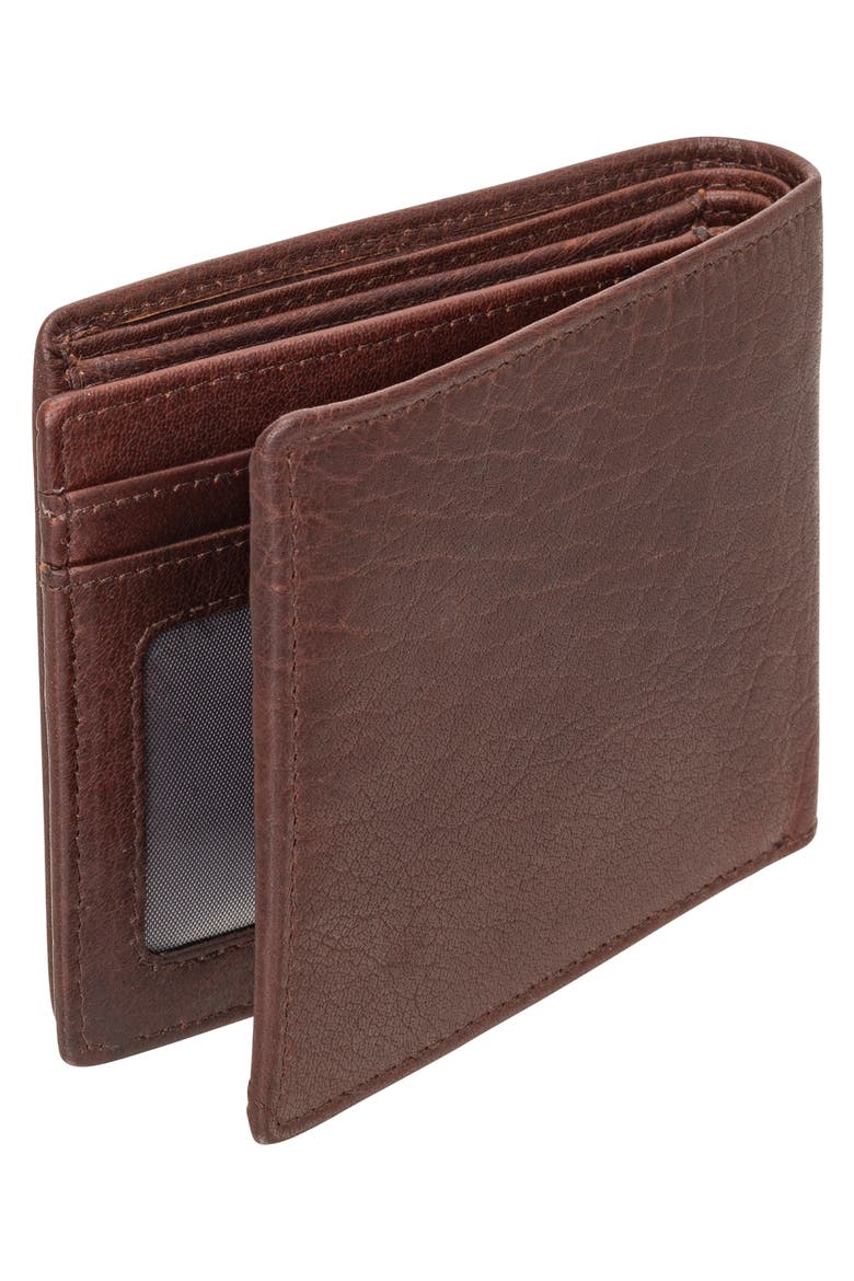 Buffalo RFID Center Wing Wallet with Coin Pocket, Alternate, color, BROWN