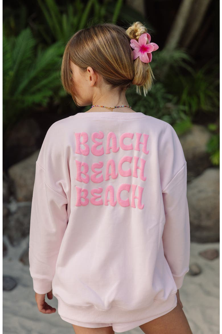 Kids' Weekend Sweatshirt, Alternate, color, PINK MARSHMALLOW