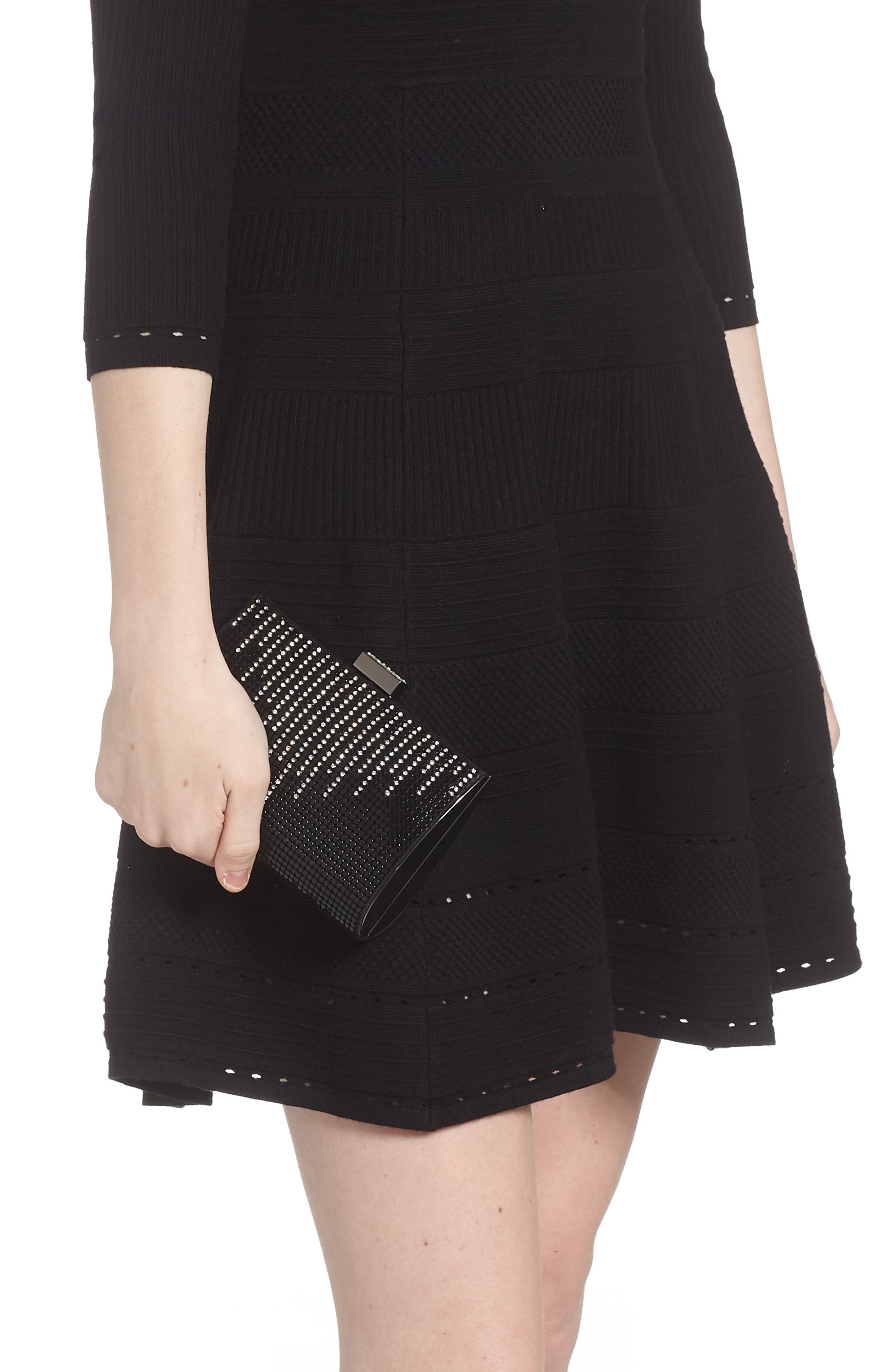 Whiting & Davis 'Diamond Drips' Evening Clutch, Alternate, color, 