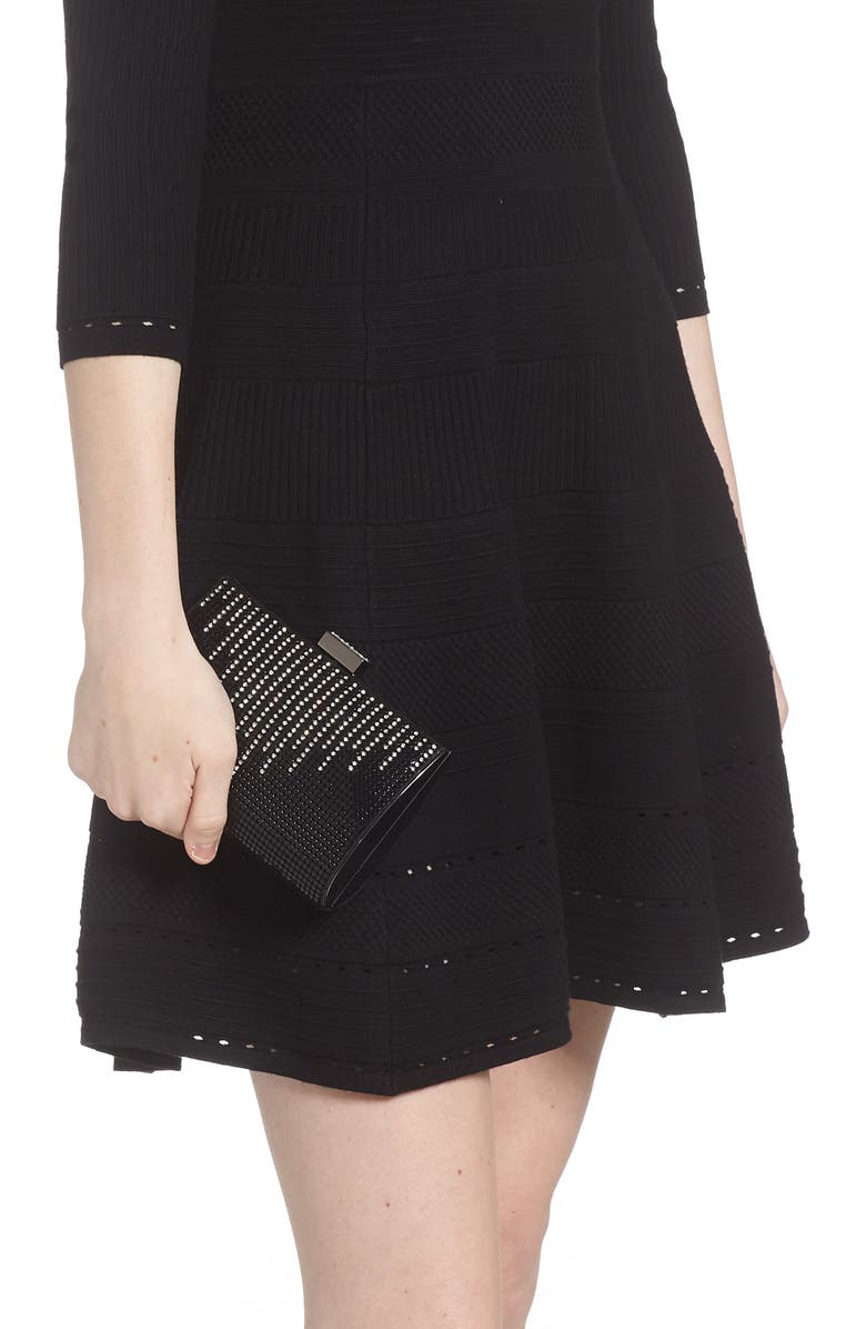 Whiting & Davis 'Diamond Drips' Evening Clutch, Alternate, color,