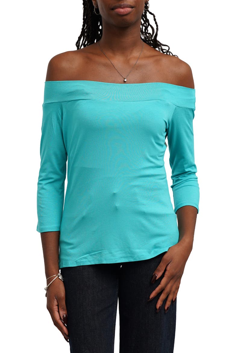 Off the Shoulder Tee, Main, color, LAPIS