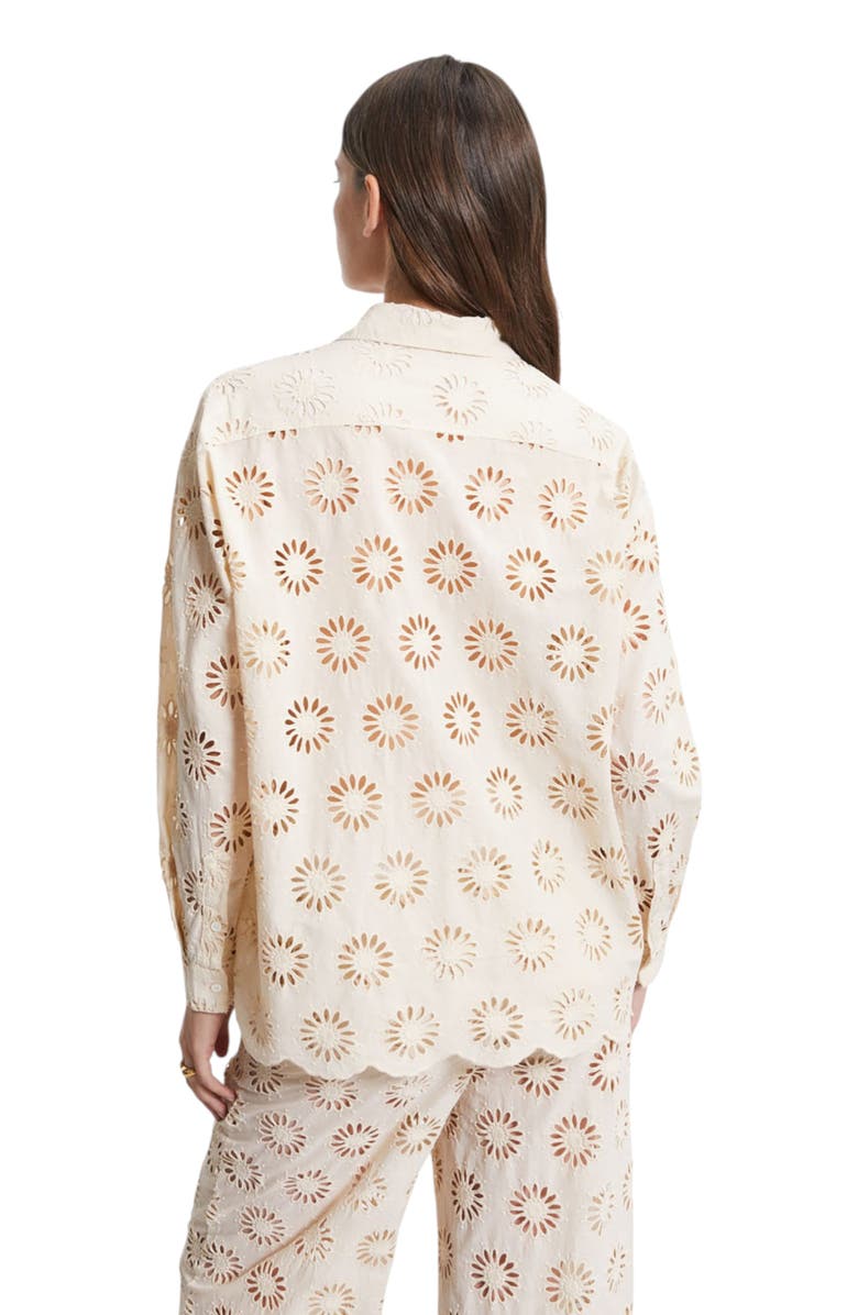 ottod'Ame Shirt With Cutwork Emebrodery, Alternate, color, Ecru