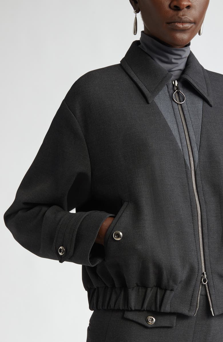 ST. JOHN Double Face Luxe Ponte Bomber Jacket, Alternate, color,