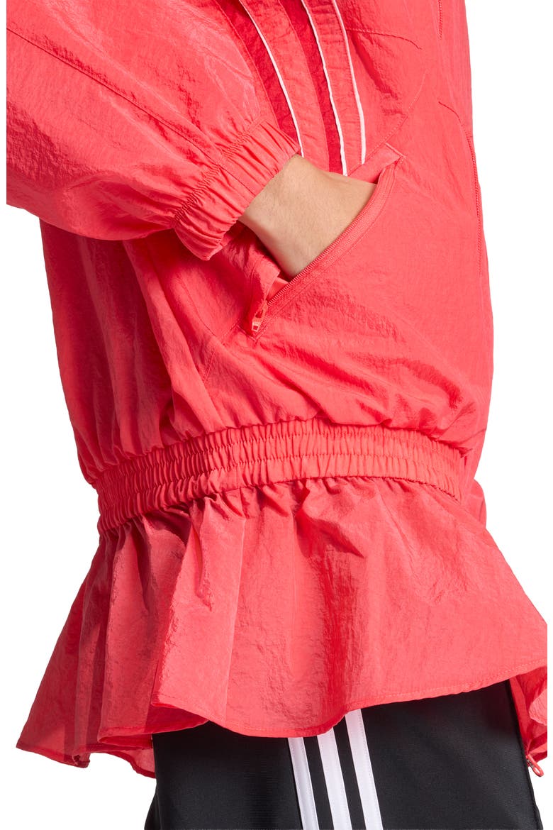 Santiago Peplum Track Jacket, Alternate, color, SEMI LUCID RED